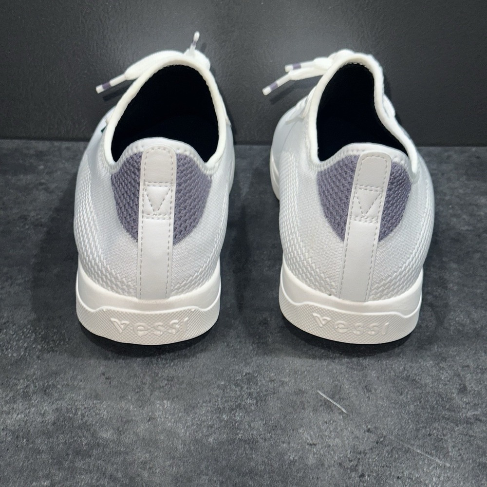 Vessi Weekend Sneaker Womens Size 9 Waterproof Shoes White Lilac Purple Mens 8 - Picture 8 of 12